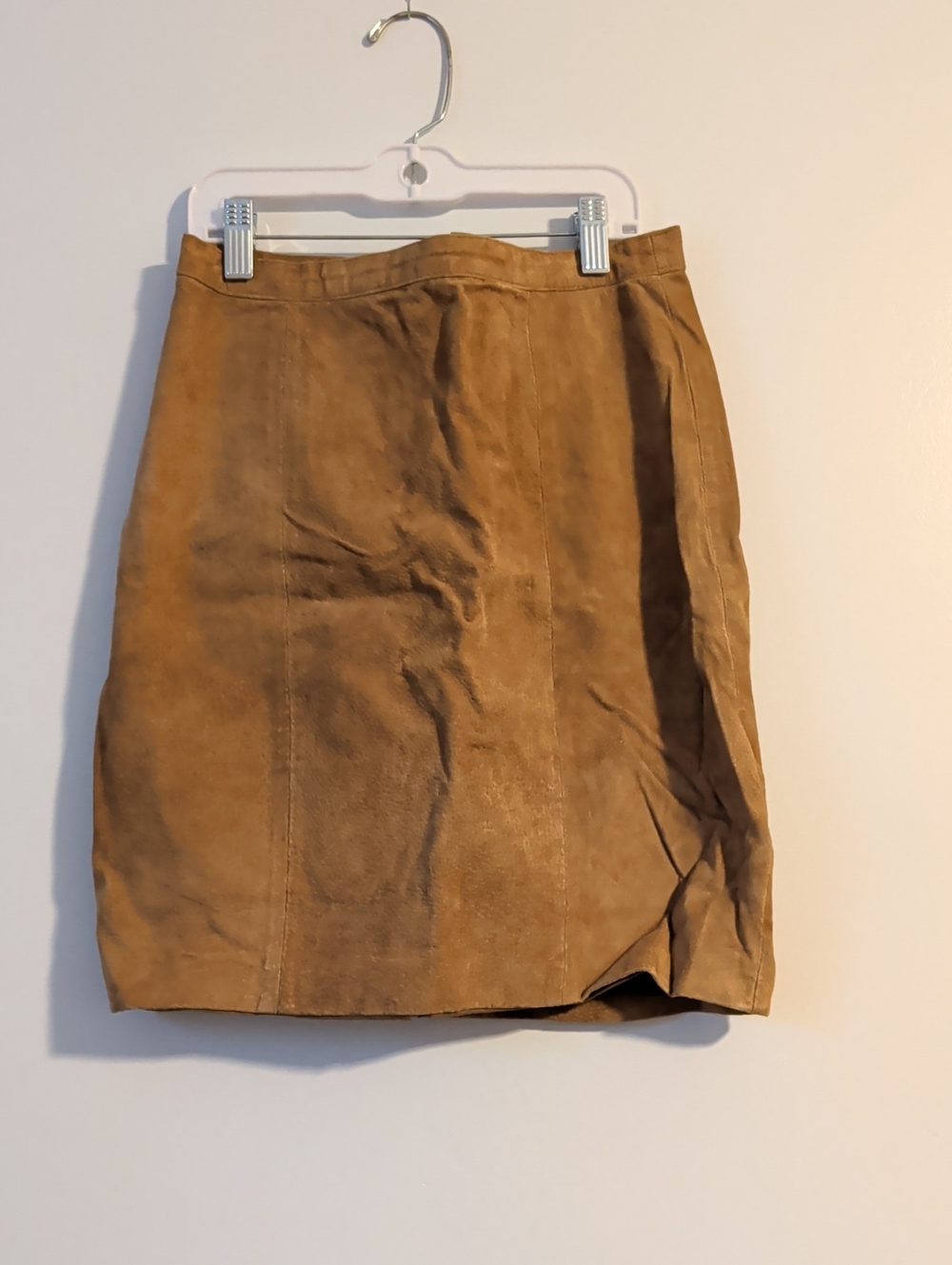 Women's Tan Letter Mini Skirt - Sleek Panel Design